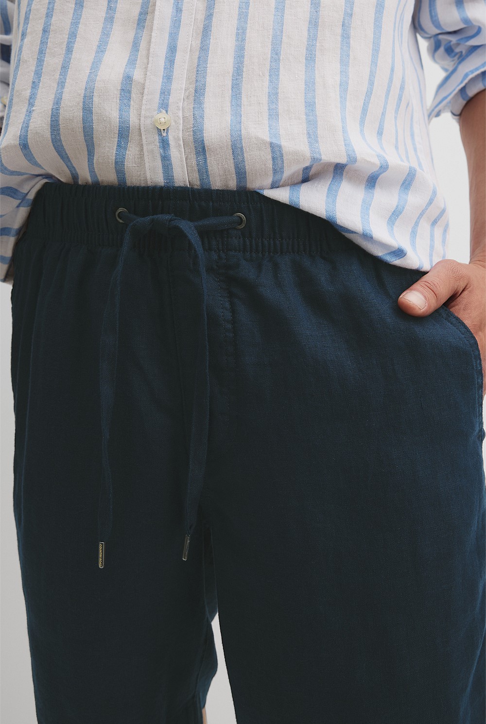 Organically Grown Linen Drawcord Short