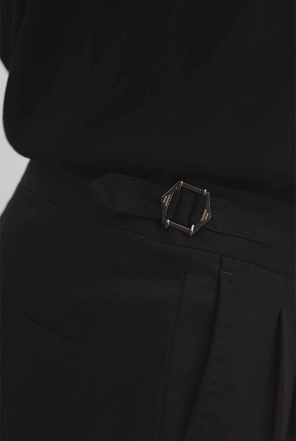 Lyocell Blend Buckle Pant