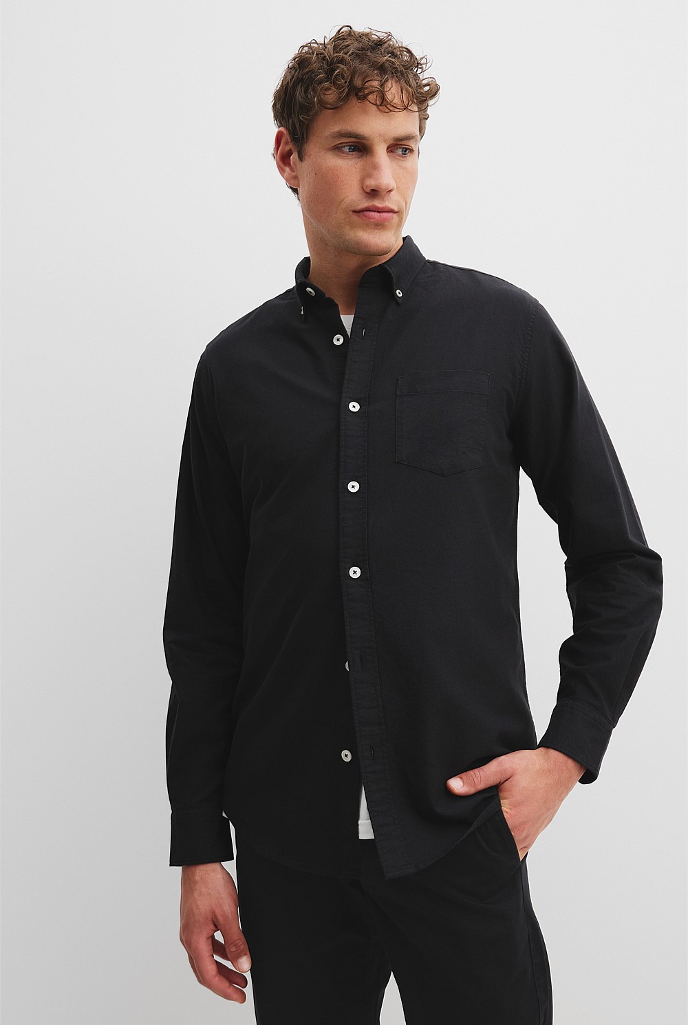 Regular Fit Australian Good Earth Cotton Oxford Shirt