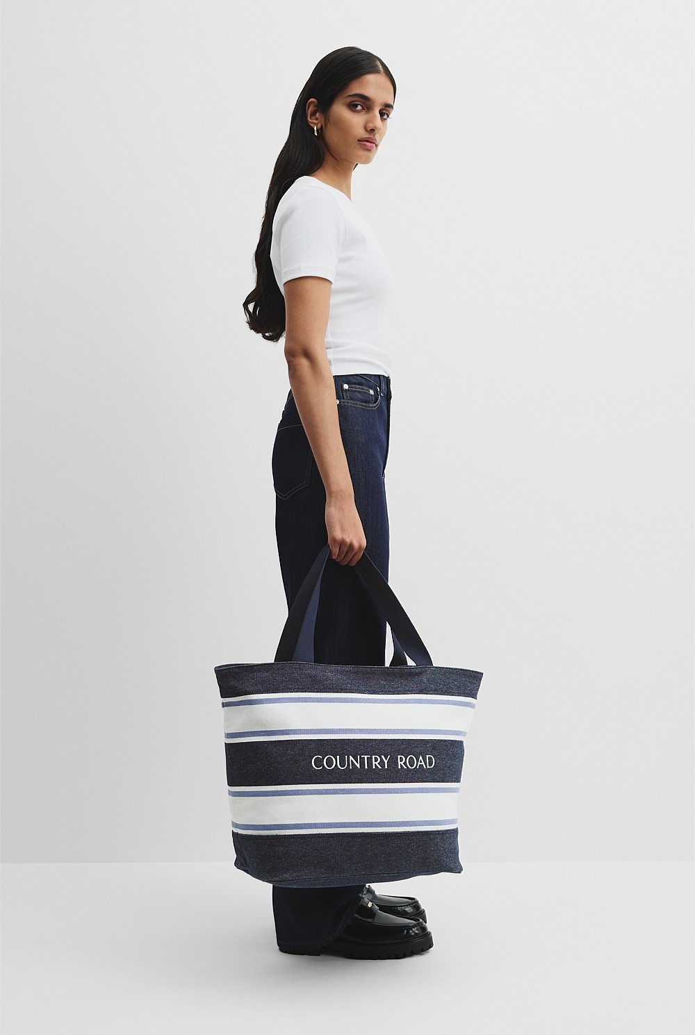 Verified Australian Cotton Harry Stripe Shopper