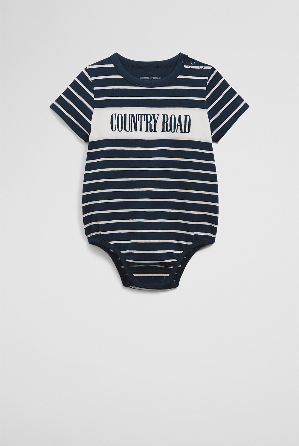 Organically Grown Cotton Stripe Heritage T-Shirt Bodysuit