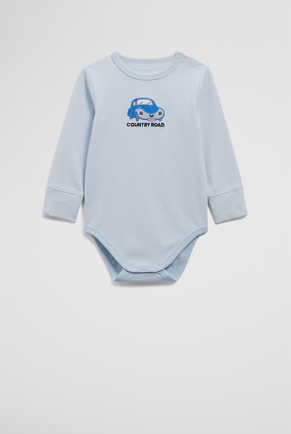 Organically Grown Cotton Car Long Sleeve Bodysuit