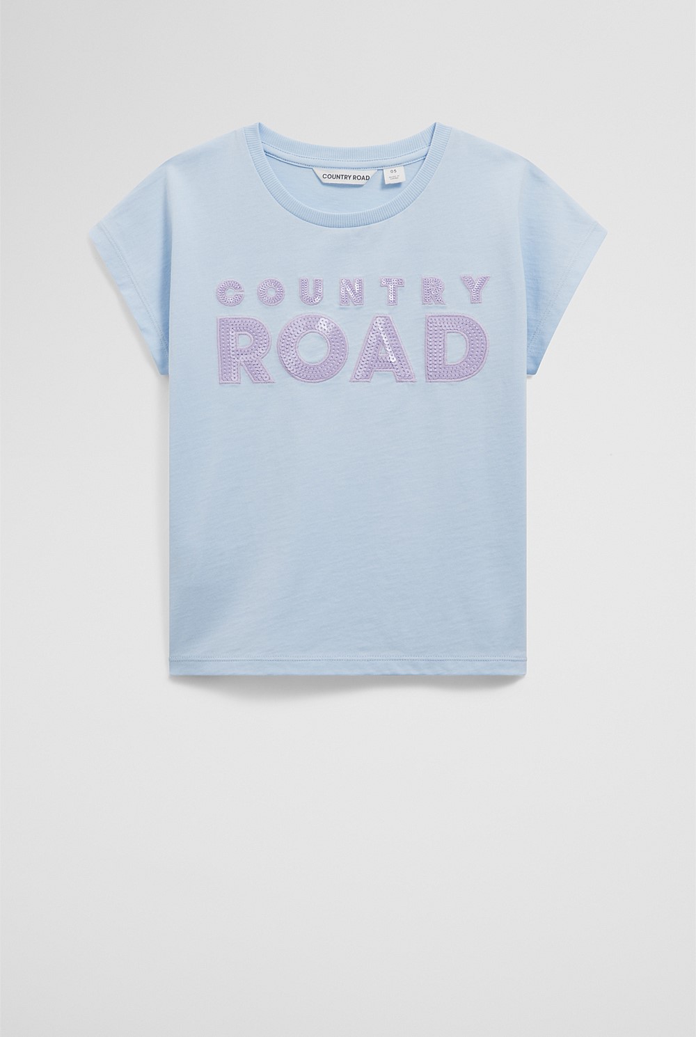 Organically Grown Cotton Sequin Logo T-Shirt