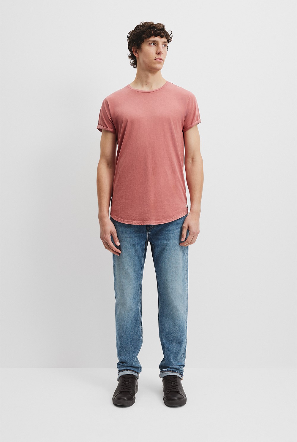 Australian Cotton Longline Garment Dyed T-Shirt