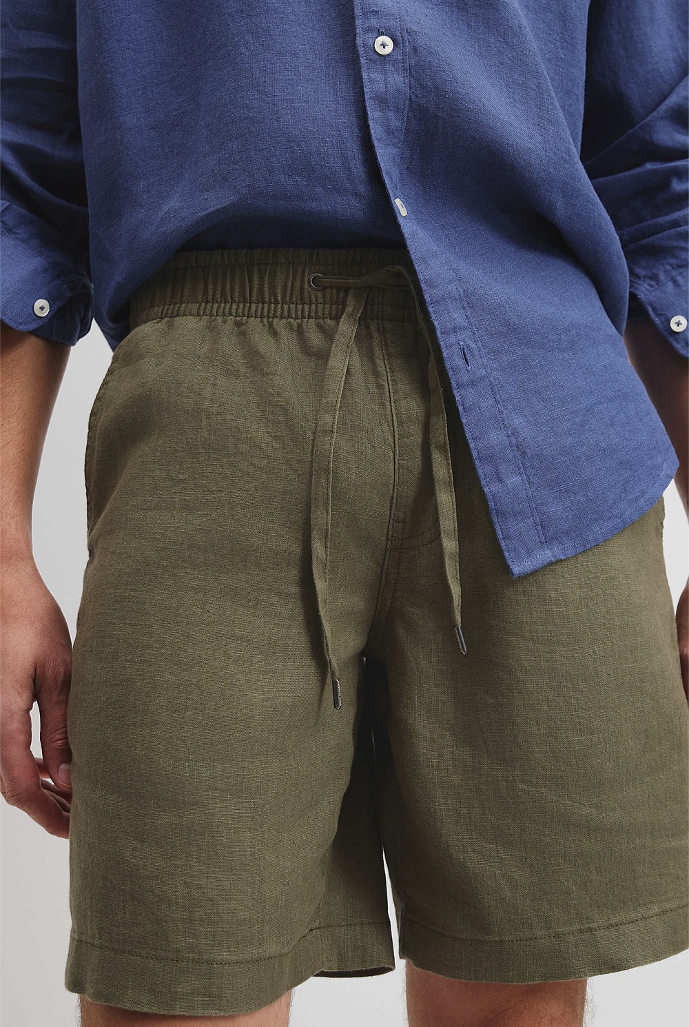 Organically Grown Linen Drawcord Short