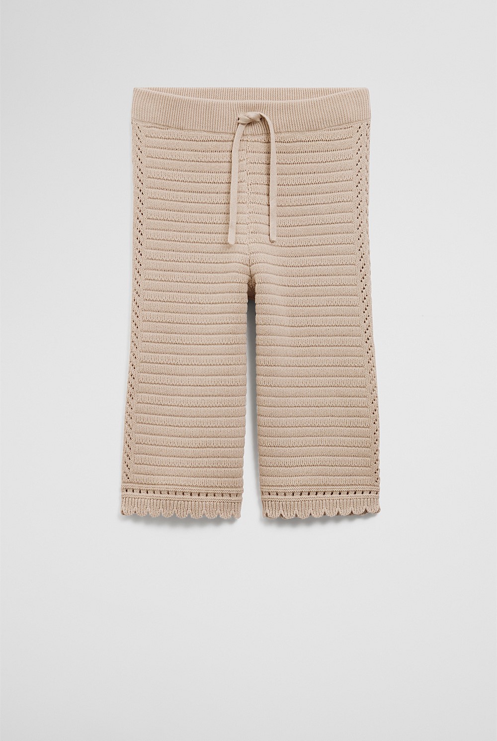 Organically Grown Cotton Pointelle Knit Pant