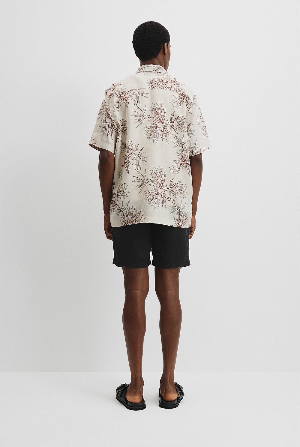 Organically Grown Linen Short Sleeve Botanical Shirt