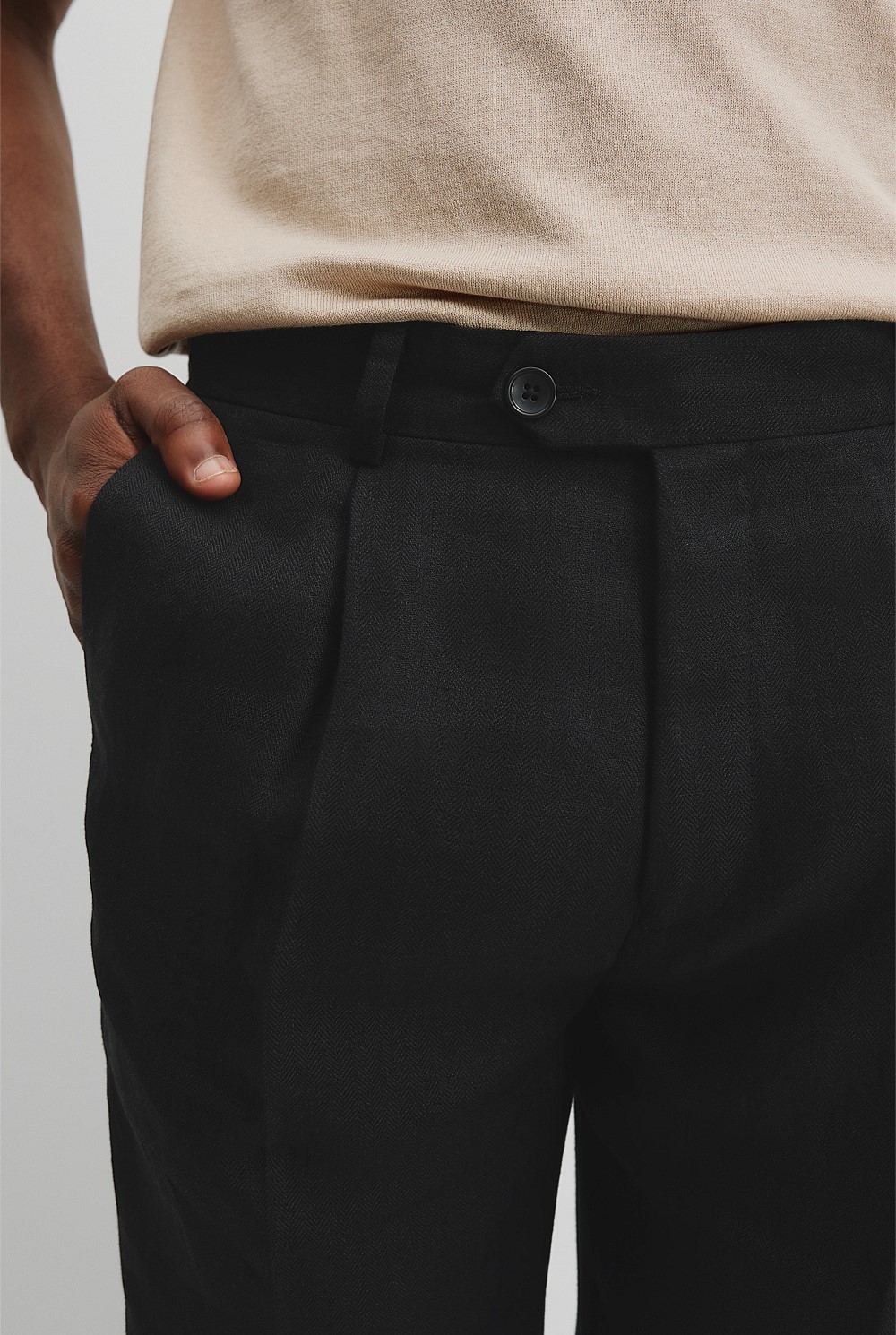 Linen Herringbone Pant