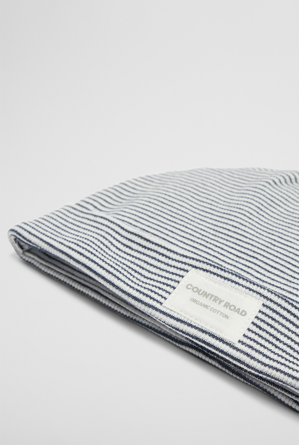 Organically Grown Cotton Rib Stripe Beanie