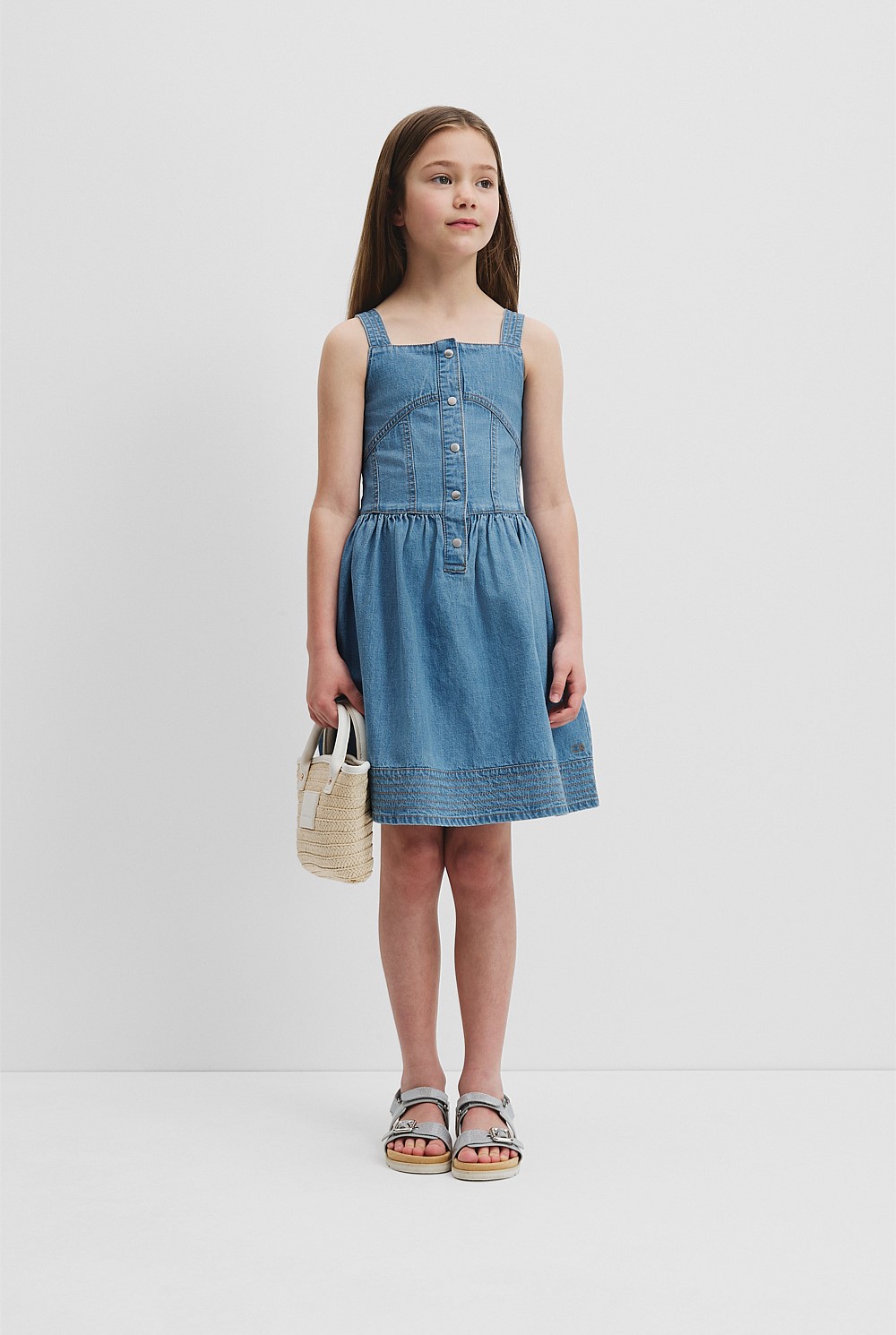 Denim Pinafore Dress