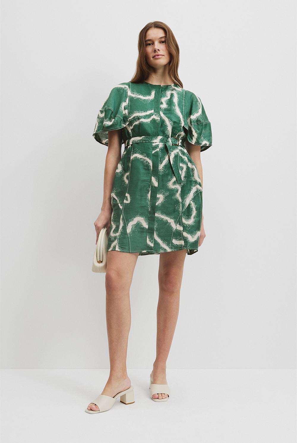 Print Organza Mini Dress