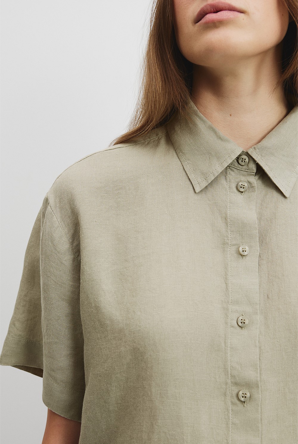 Organically Grown Linen Short Sleeve Shirt