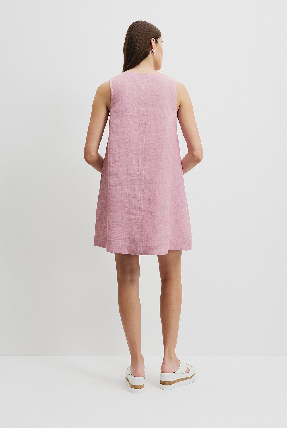 Organically Grown Linen A-Line Mini Dress