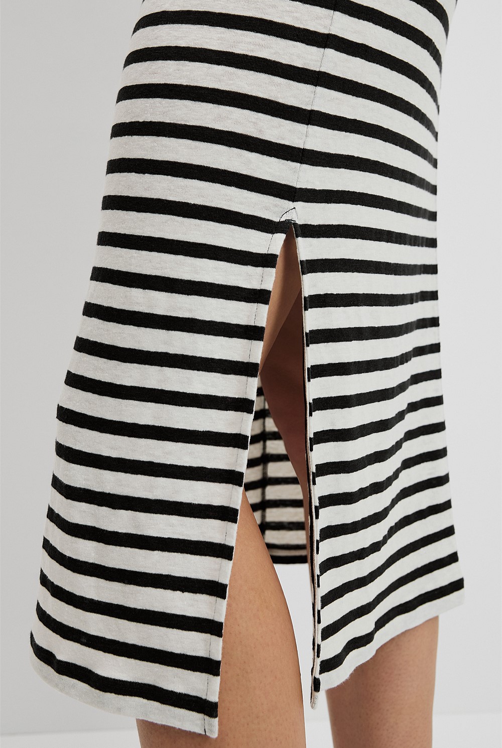 Stripe Linen Jersey Dress