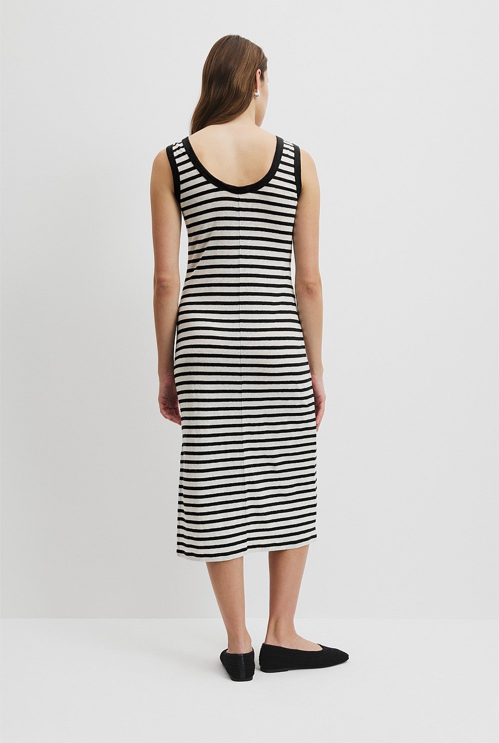 Stripe Linen Jersey Dress