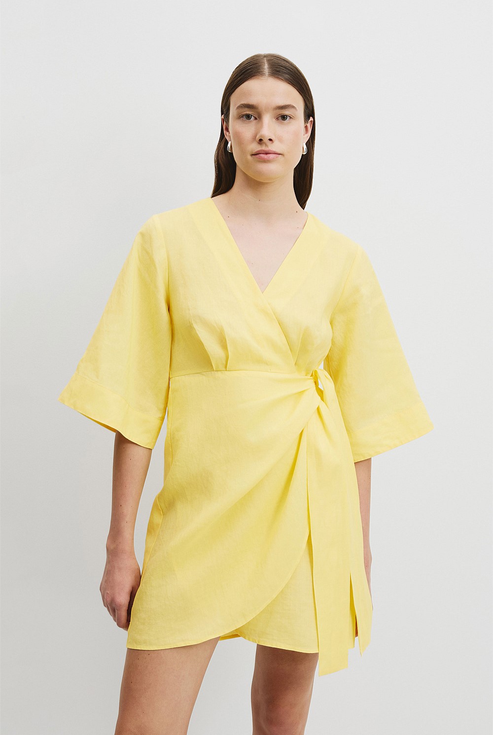 Ramie Wrap Dress