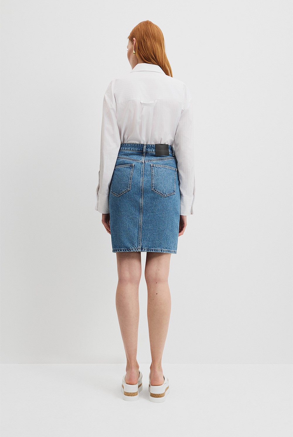 Denim Midi Skirt