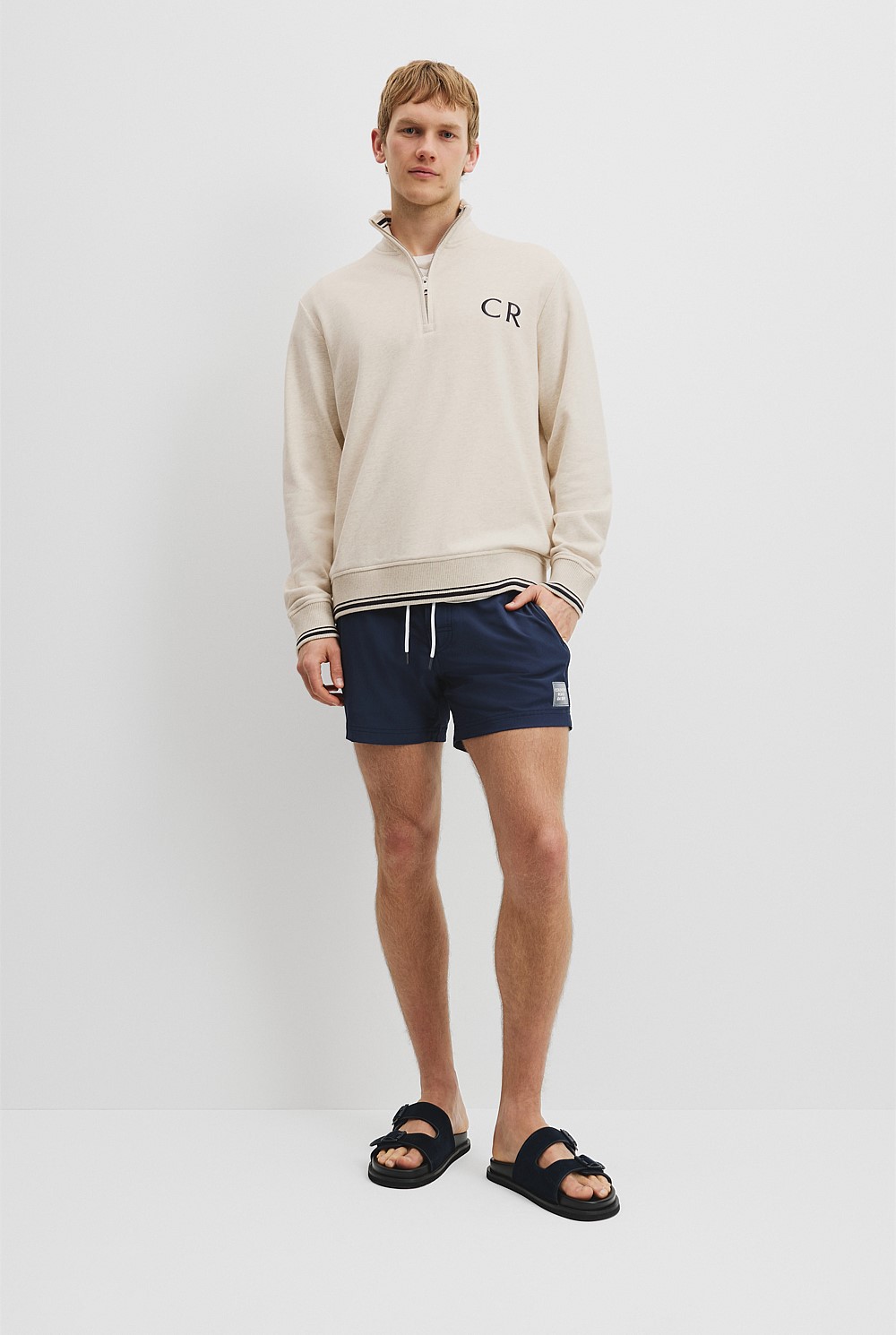 Verified Australian Cotton CR Logo Half Zip Sweat