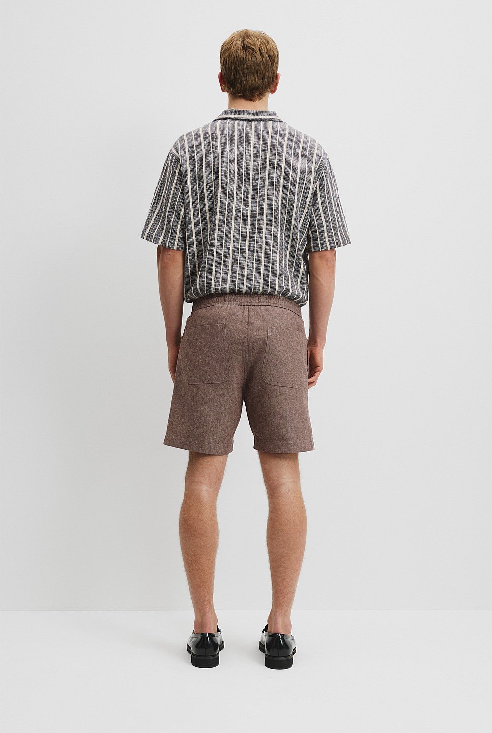 Cotton Linen Textured Drawcord Short