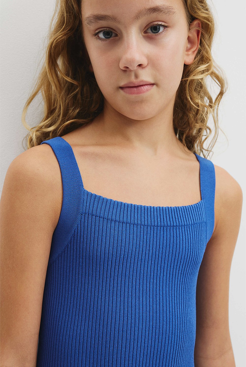 Teen Rib Knit Tank Dress