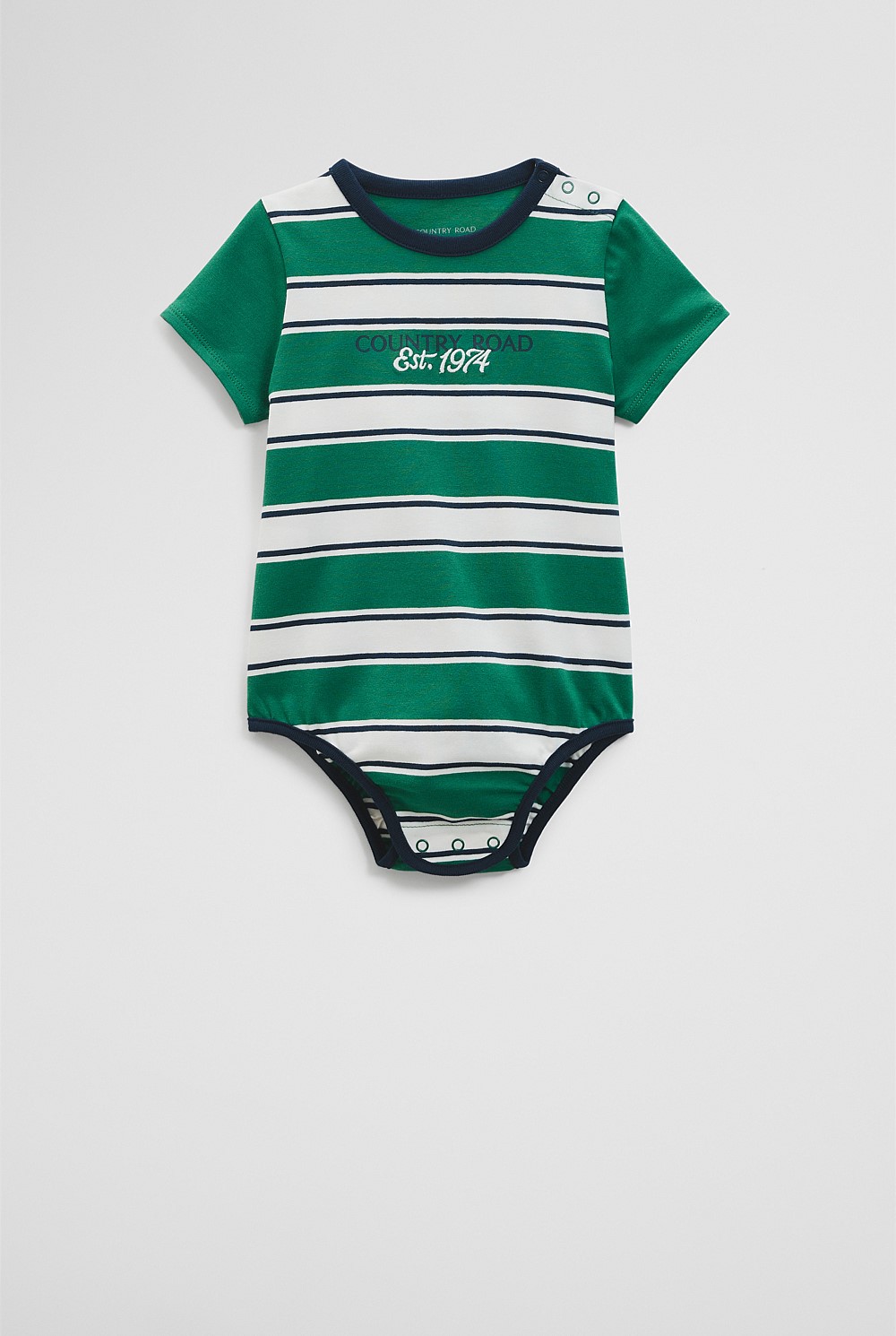 Organically Grown Cotton CR Est. 1974 Stripe Bodysuit