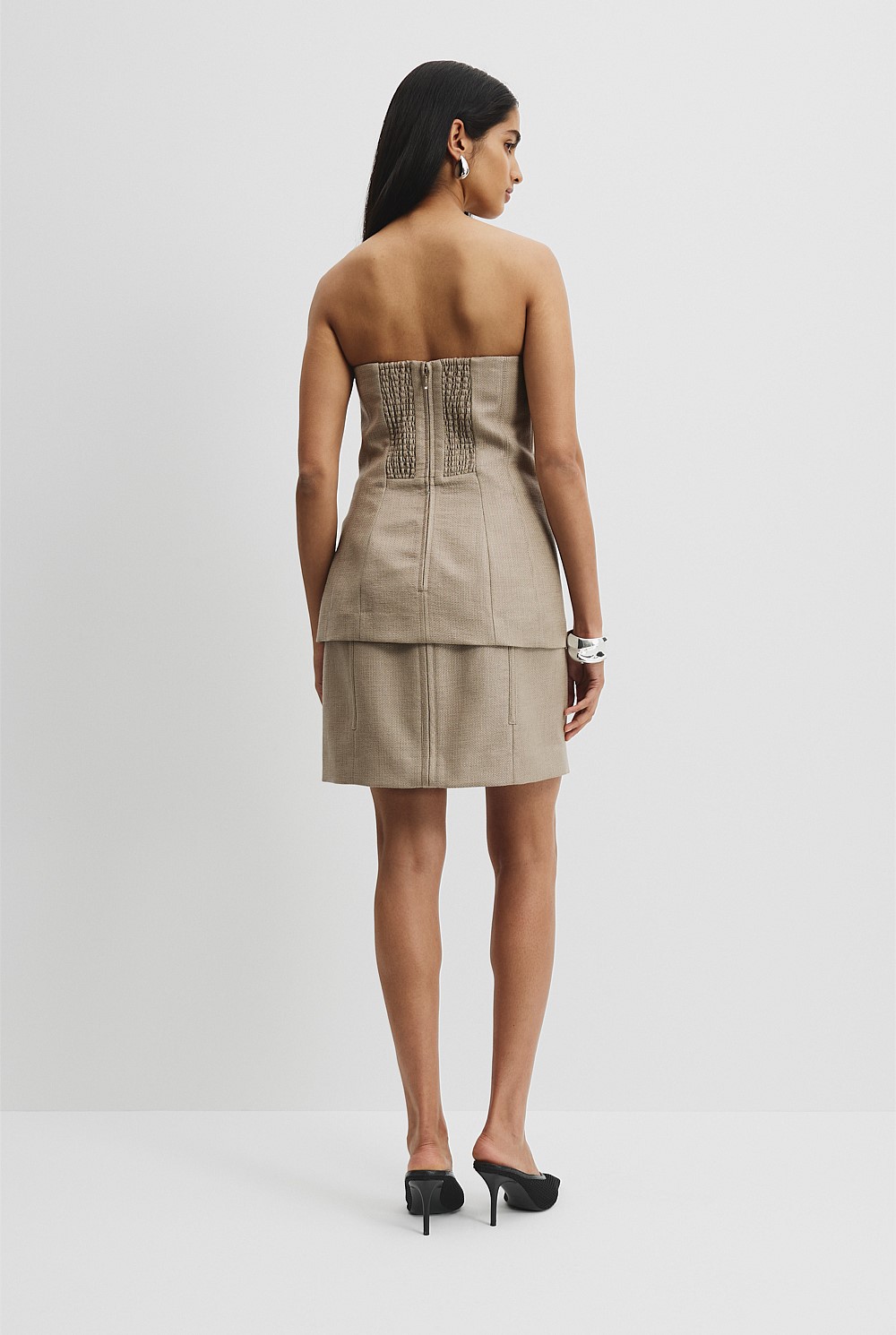 CR X RE-kin-DLE Basketweave Strapless Top