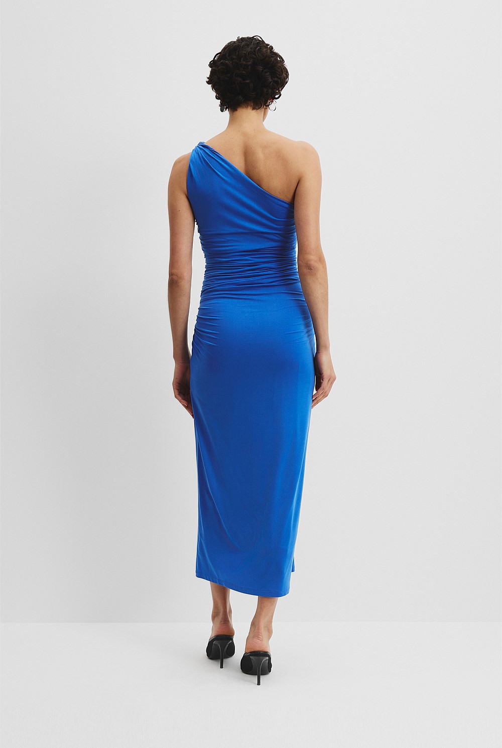 Cupro One Shoulder Dress