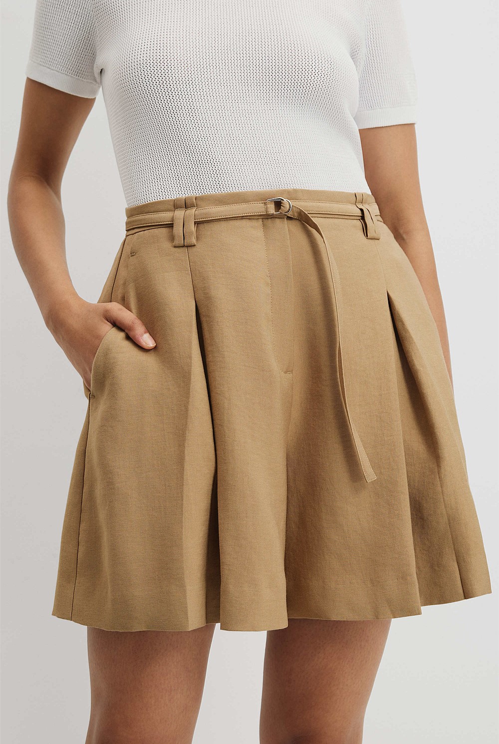 Pleat Front Short