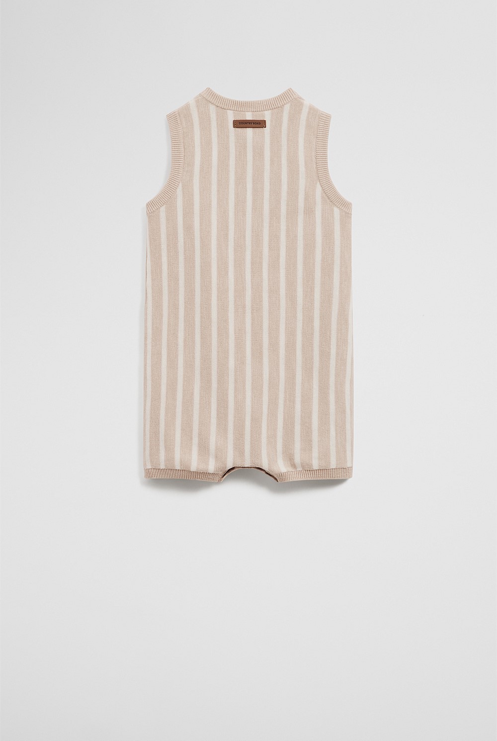 Organically Grown Cotton Stripe Knit Romper