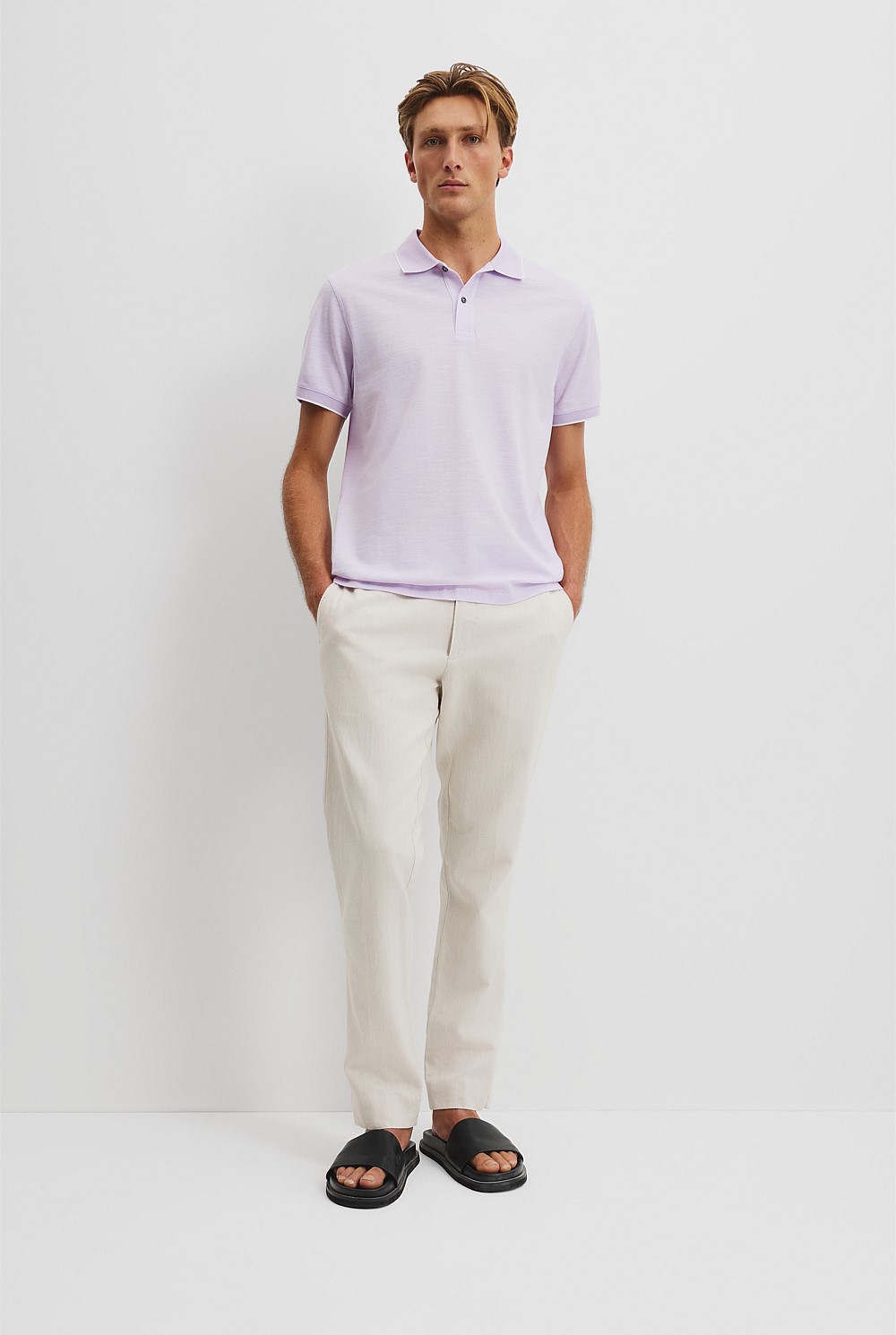 Australian Cotton Micro Textured Polo