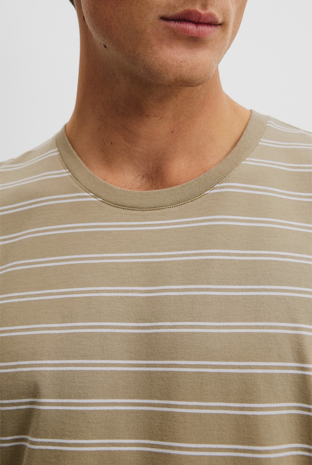 Pima Stripe Crew T-Shirt