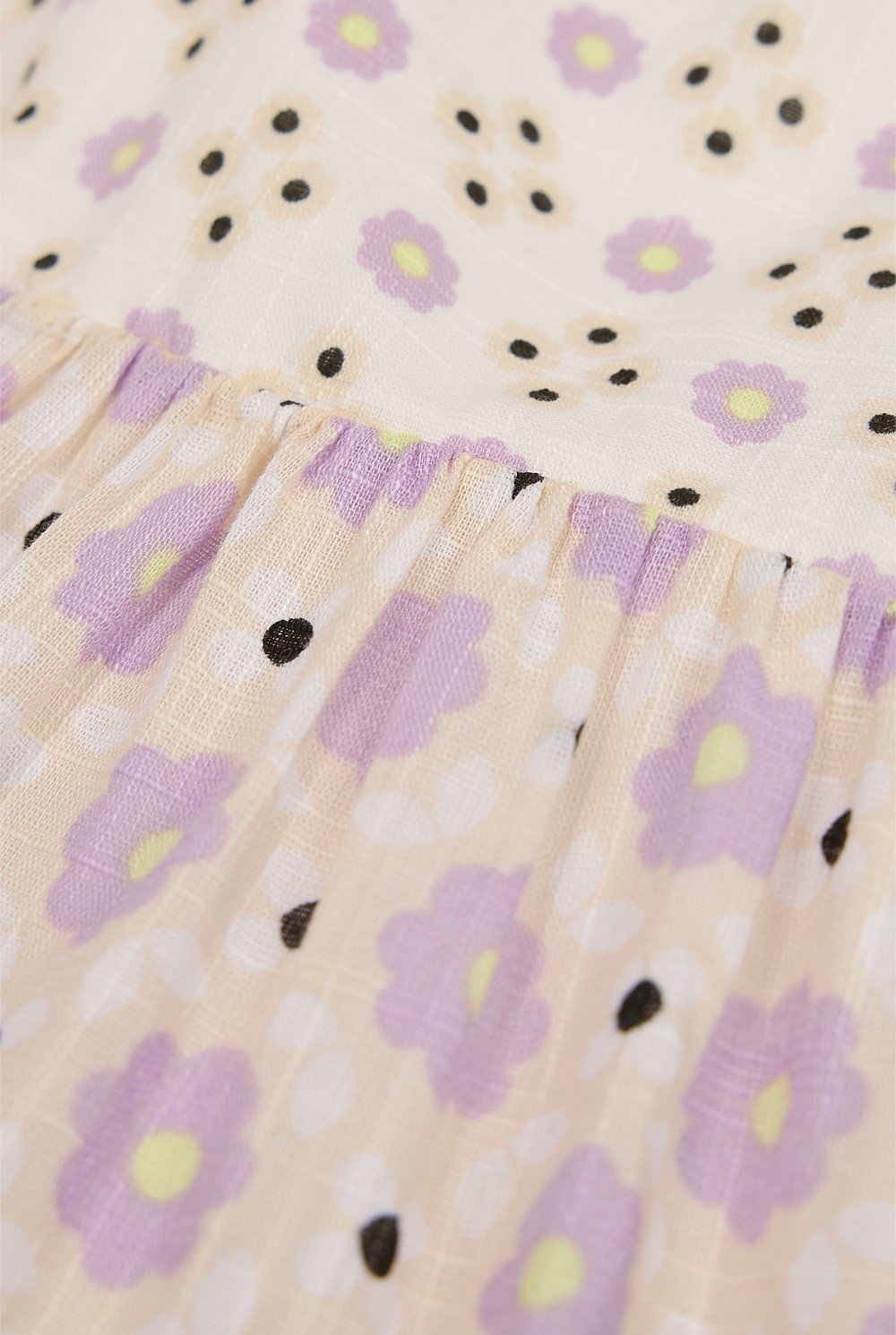 Organically Grown Cotton Geometric Splice Dress