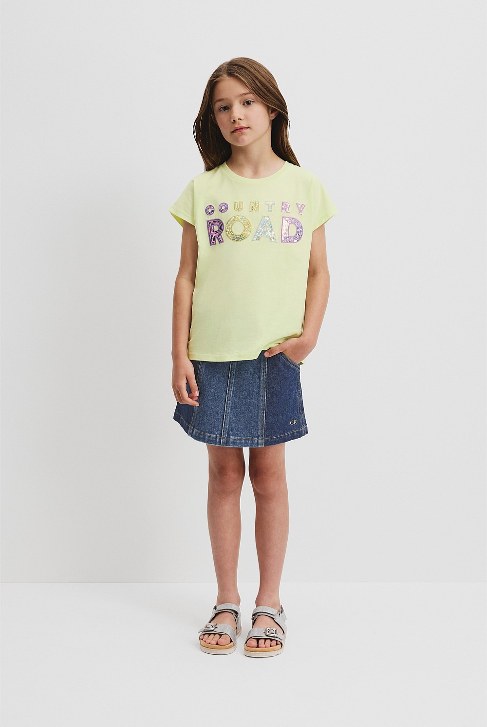 GOTS-Certified Organic Sequin Logo T-Shirt