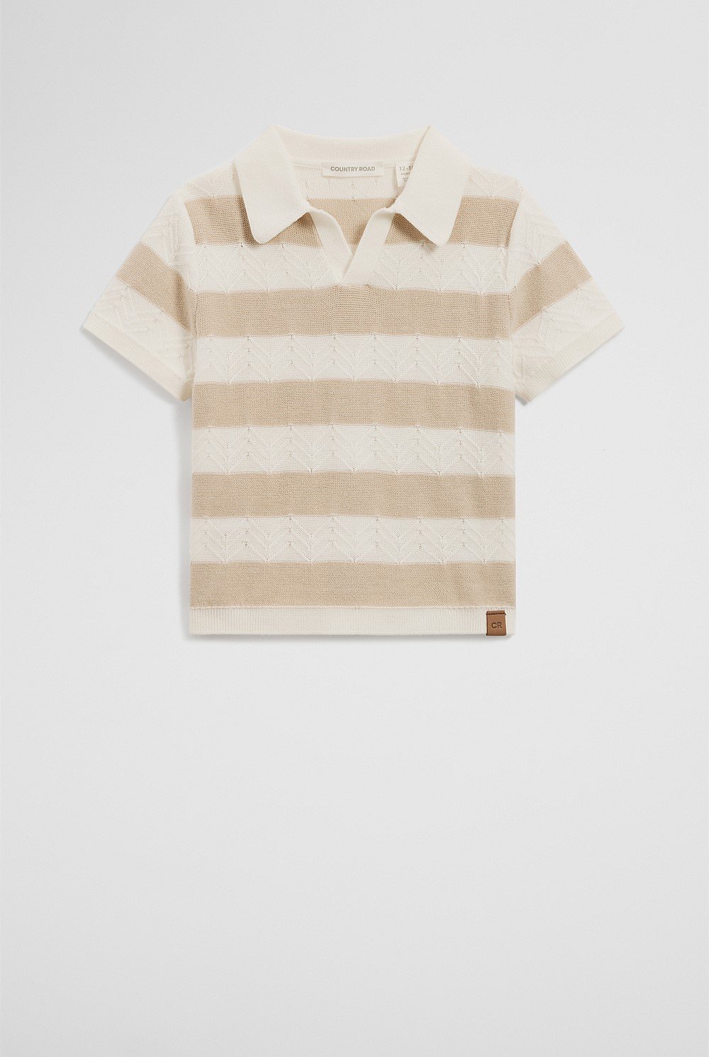 Organically Grown Cotton Wavy Knit Polo