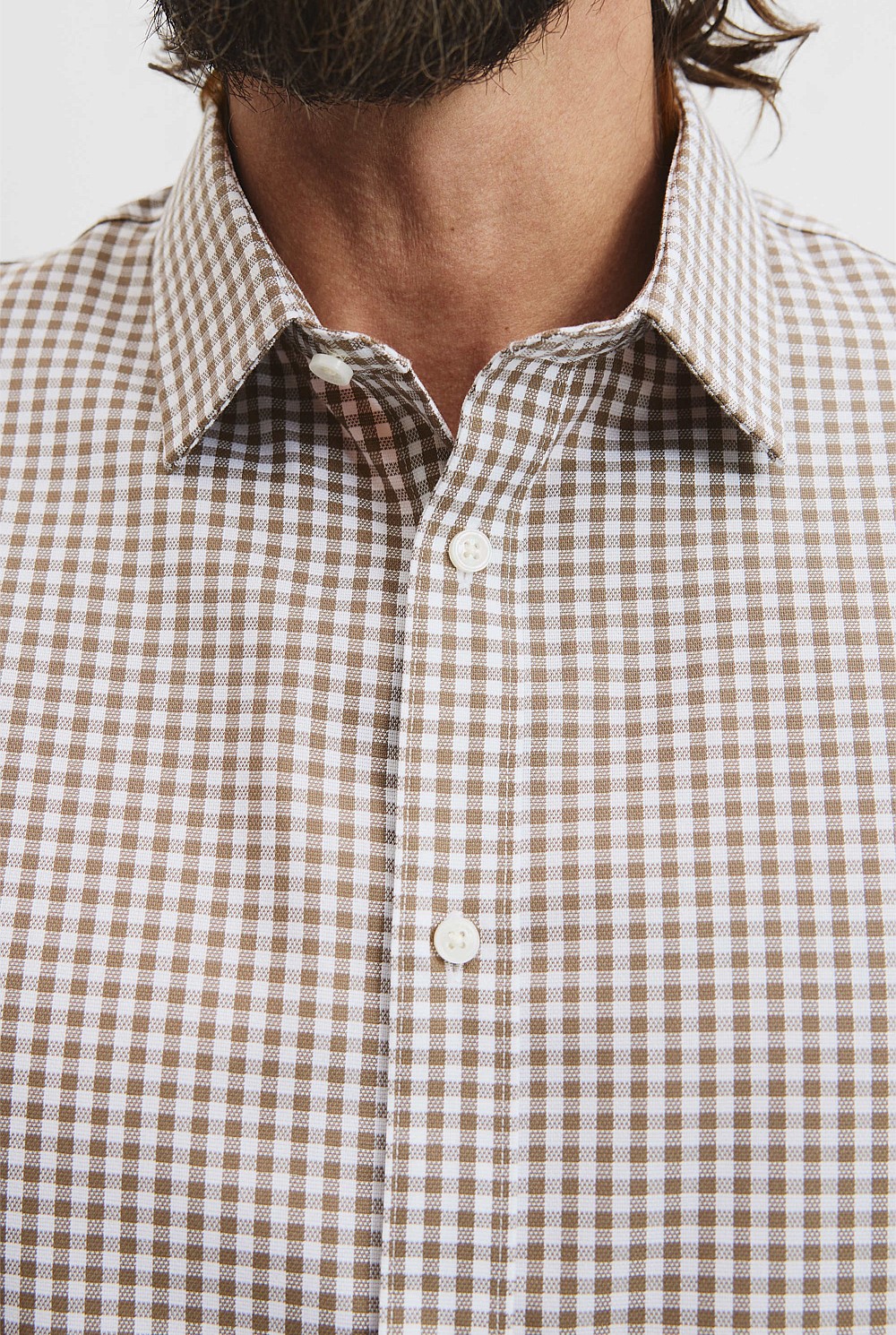 Regular Fit Gingham Travel Shirt