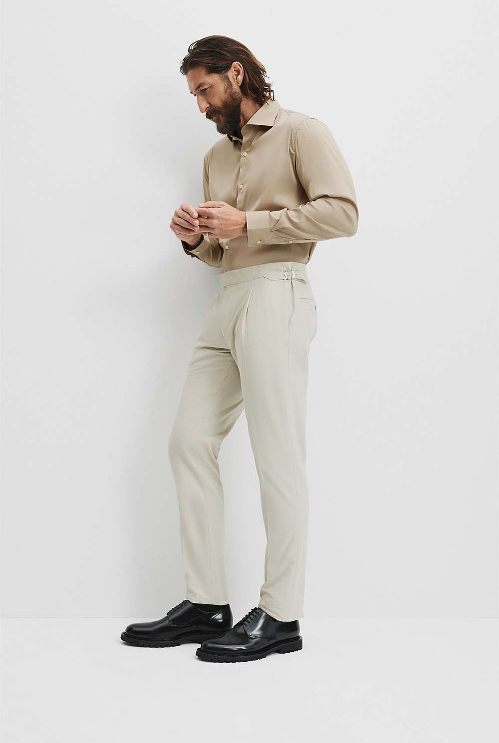 Tailored Fit Cotton Blend Stretch Shirt