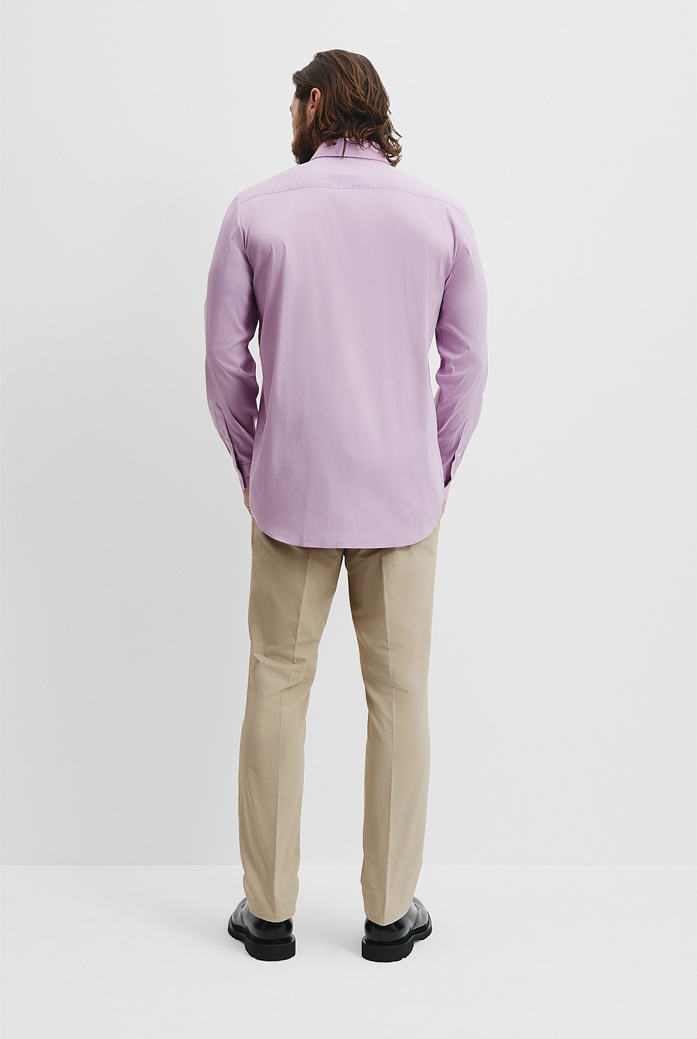 Tailored Fit Cotton Blend Stretch Shirt