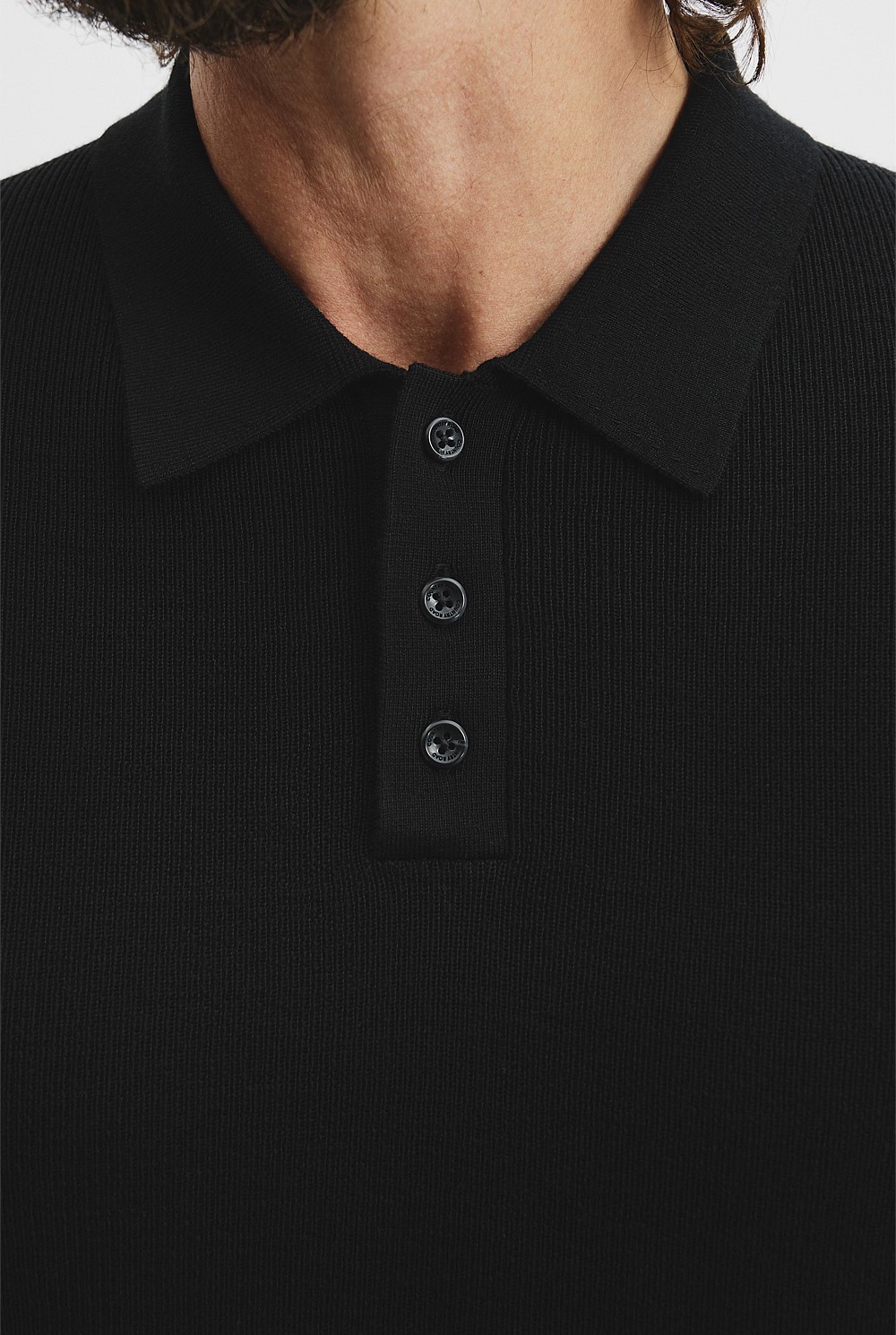 Verified Australian Merino Rib Button Polo