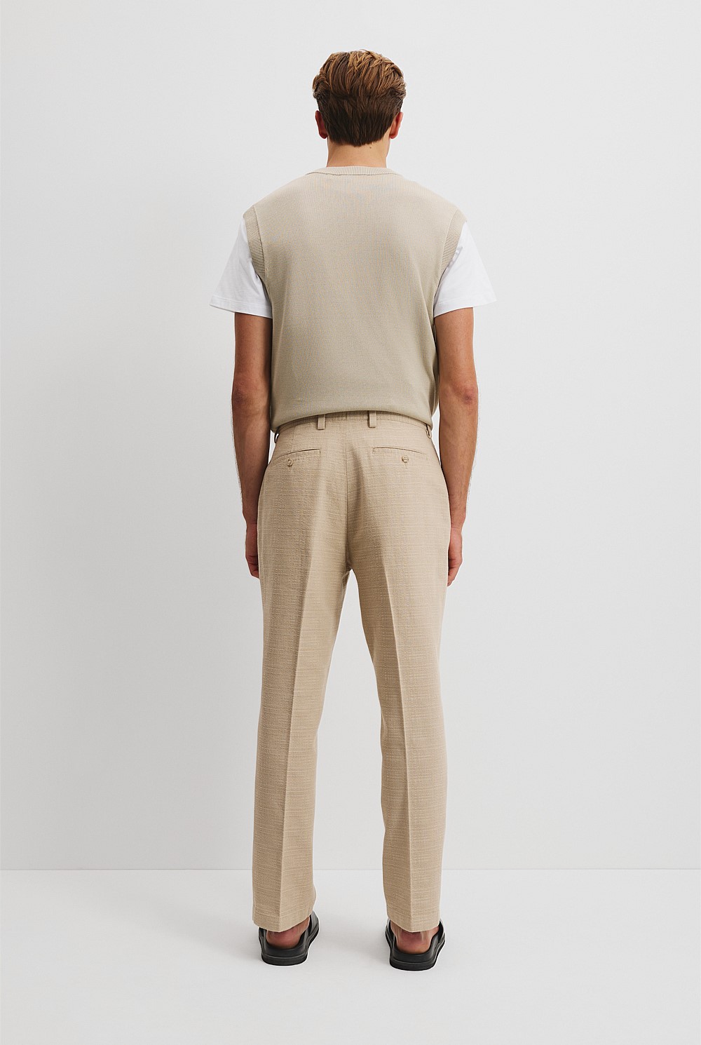 Relaxed Fit Cotton Textured Pant