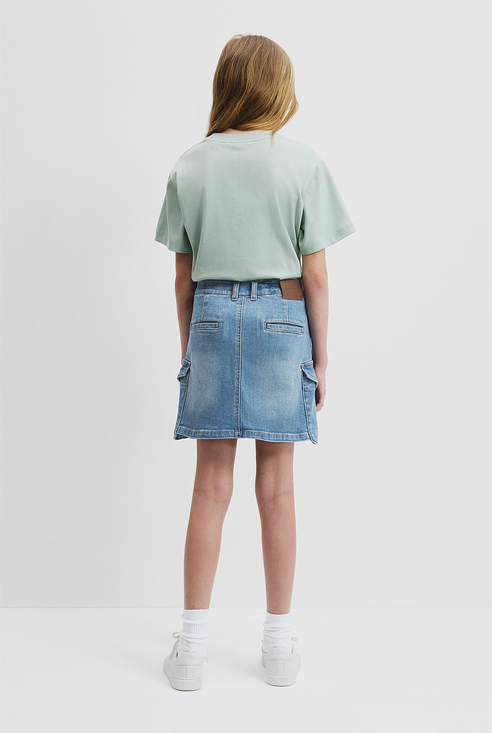 Teen Denim Pocket Mini Skirt