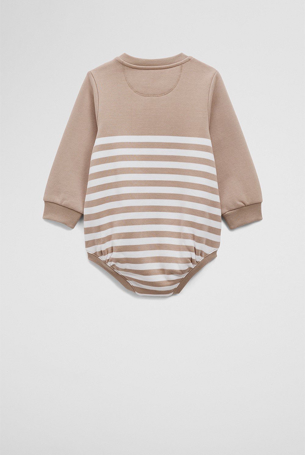 Organically Grown Cotton Logo Oversized Long Sleeve Bodysuit