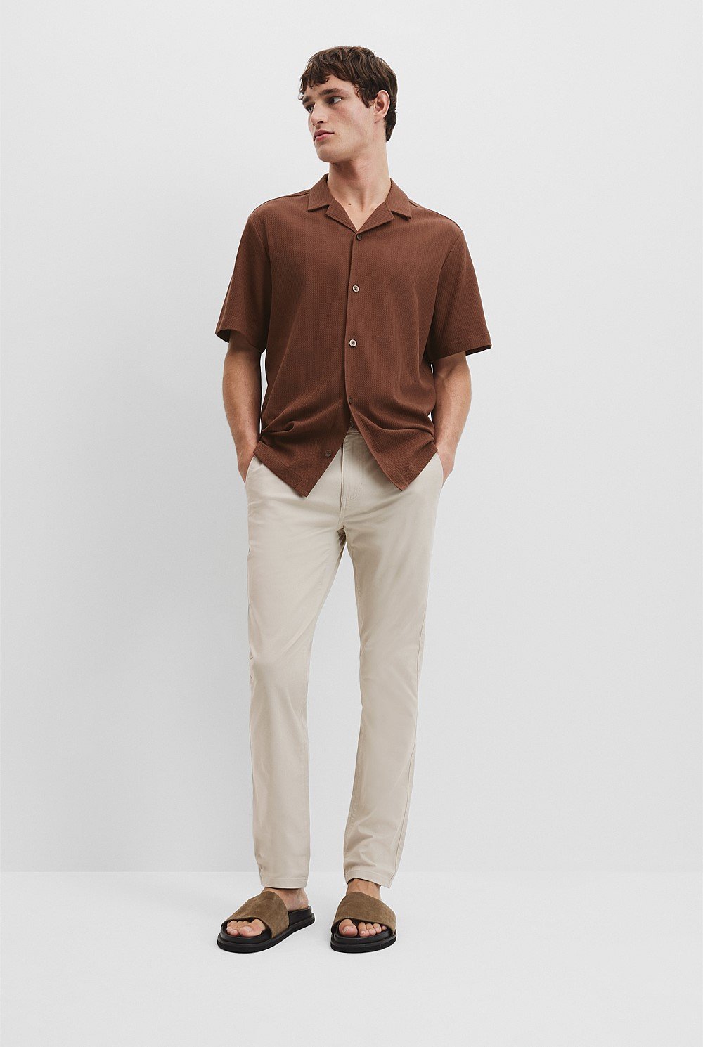 Australian Cotton Textured Short Sleeve Shirt