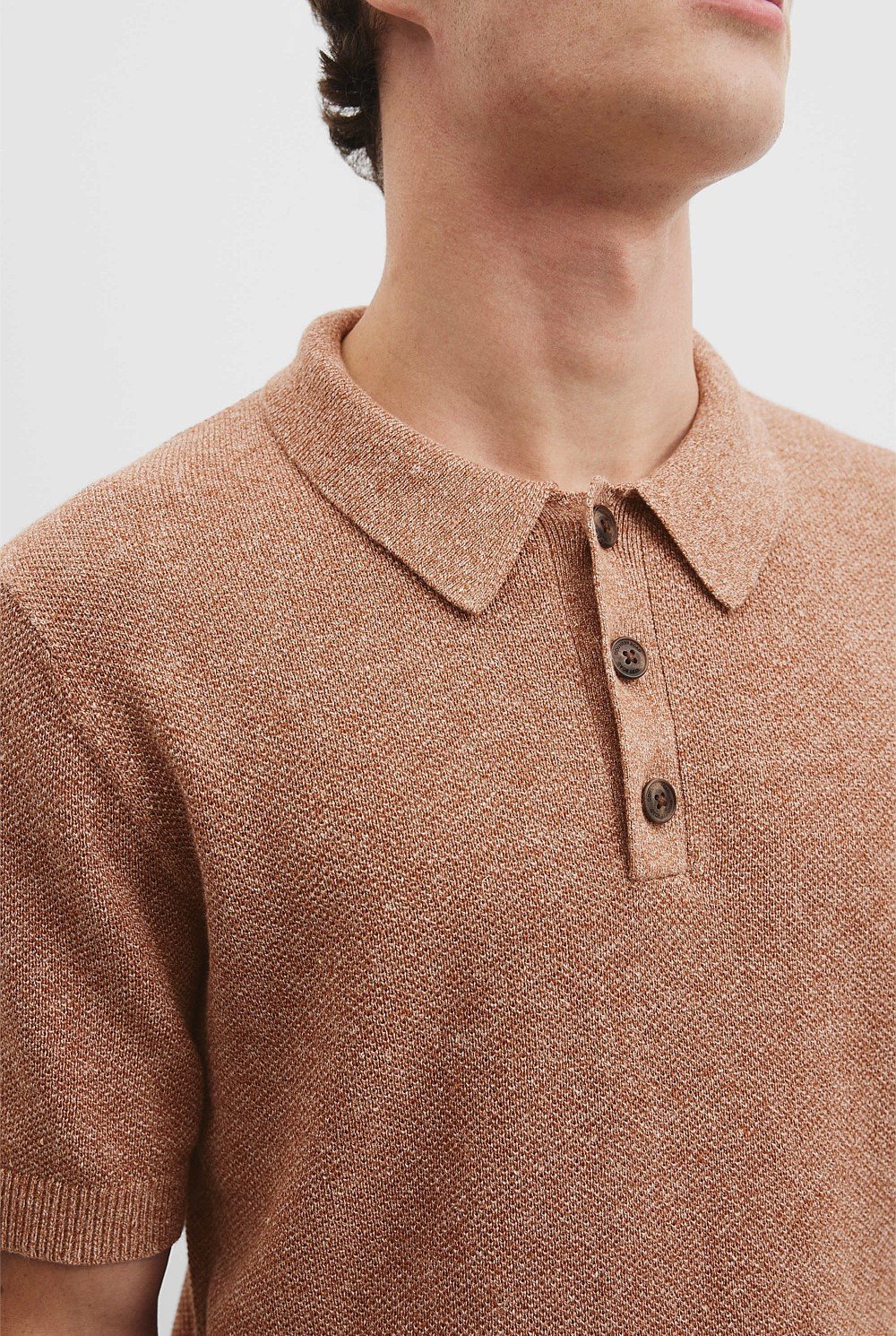 Melange Knit Polo