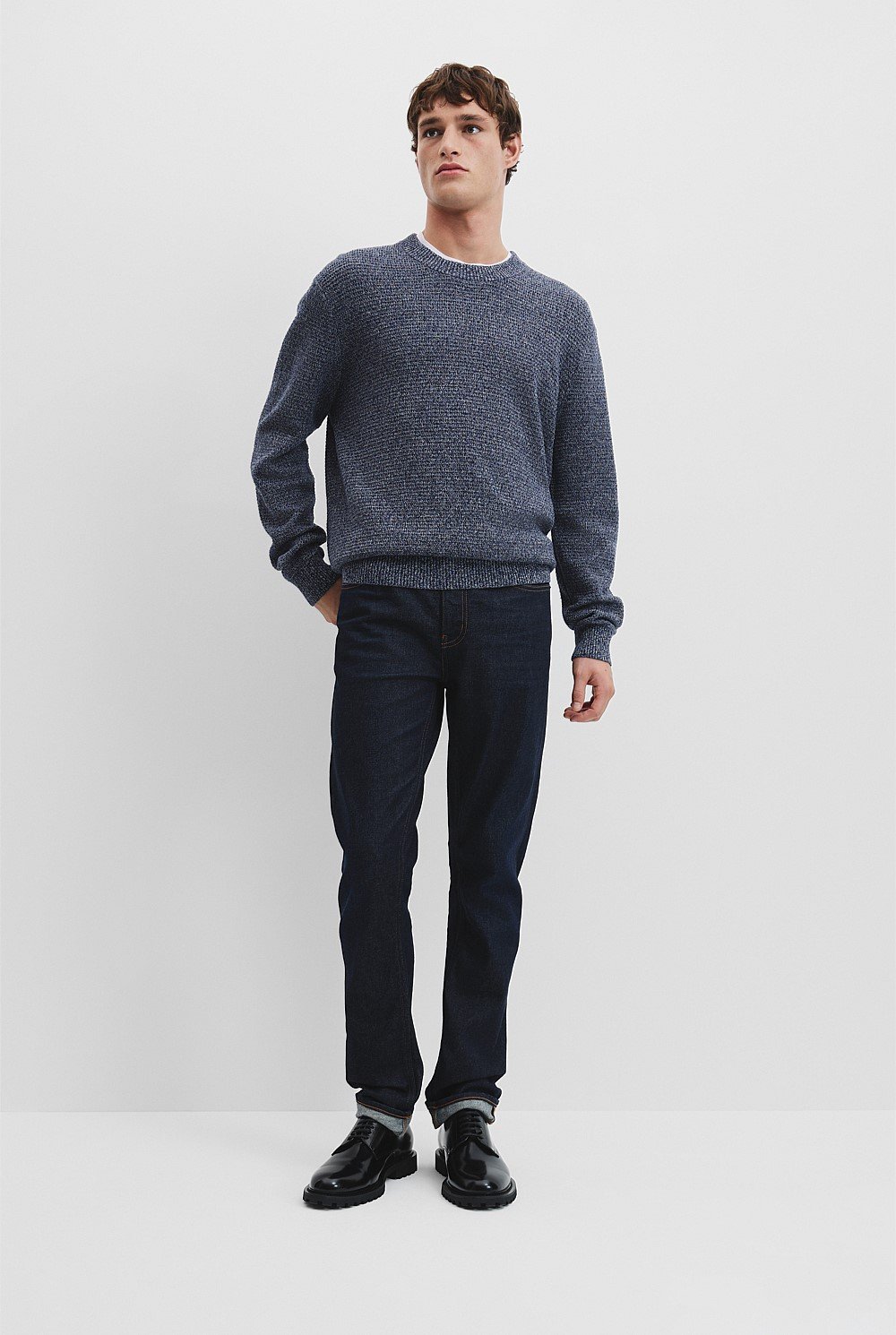 Cotton Linen Tonal Knit