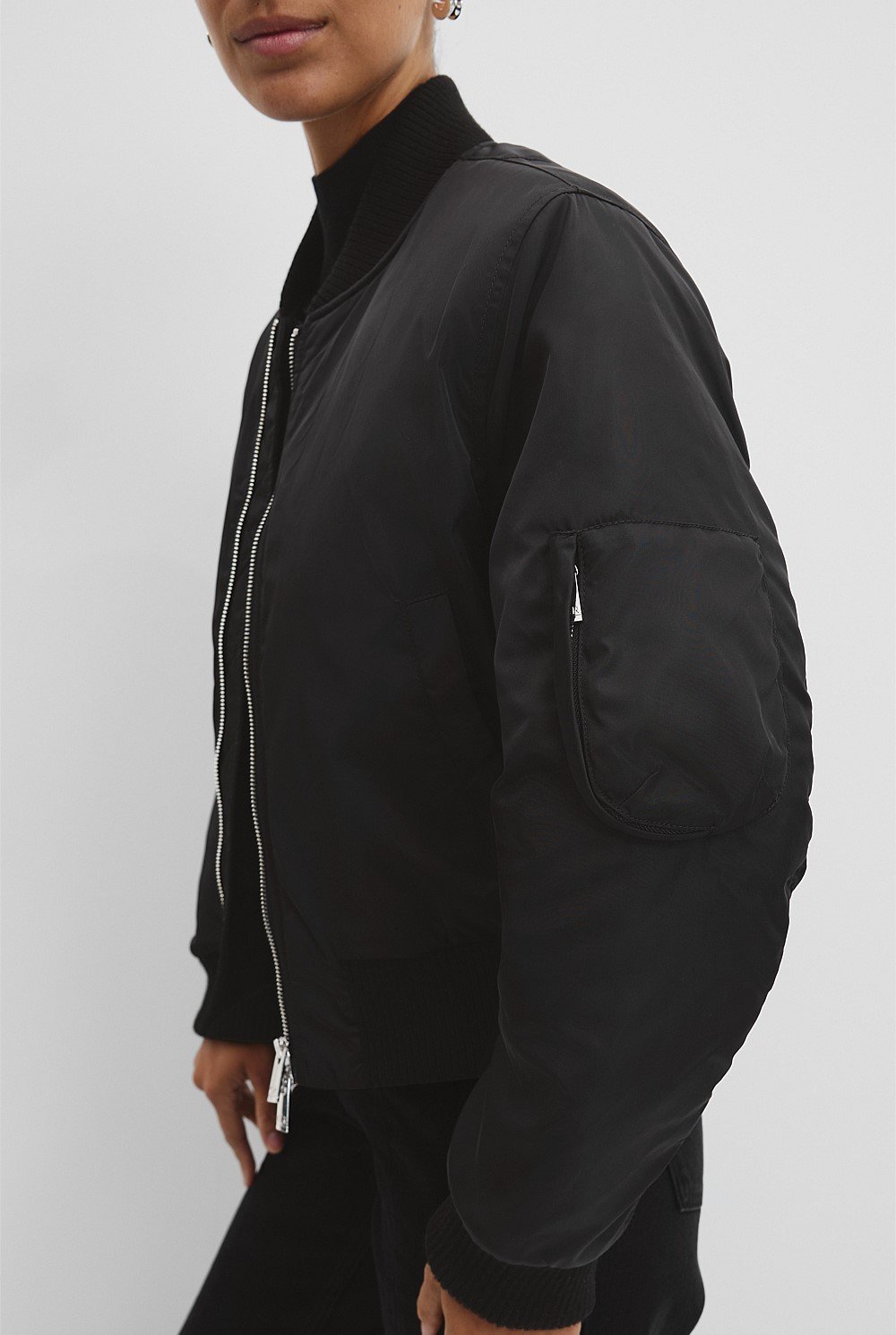 Recycled Nylon Bomber Jacket