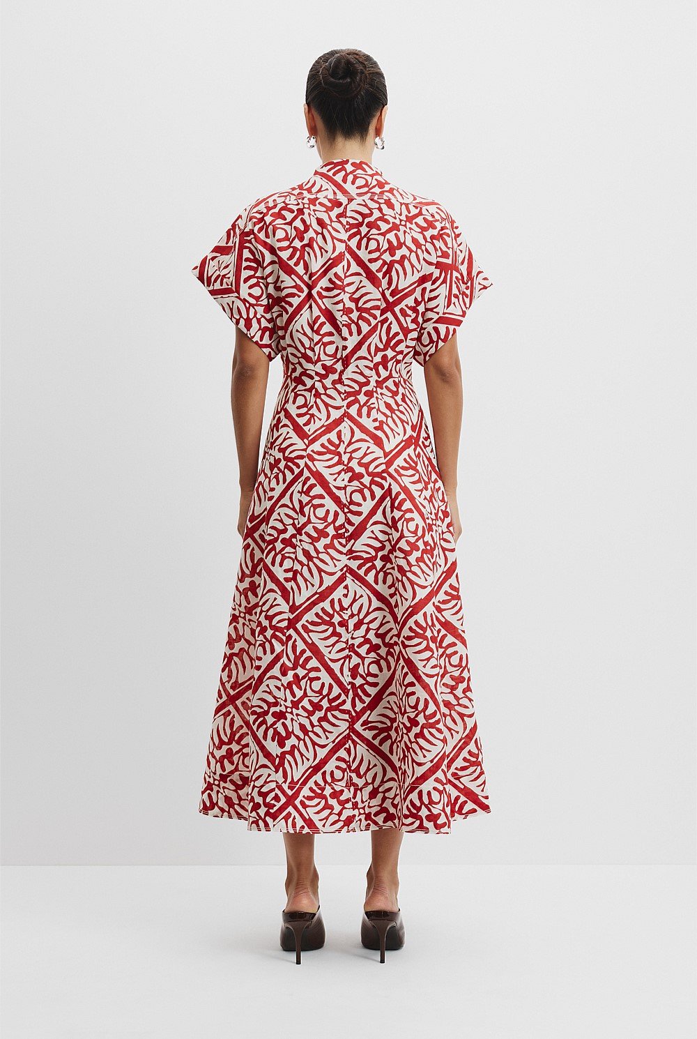 Print A-Line Midi Dress