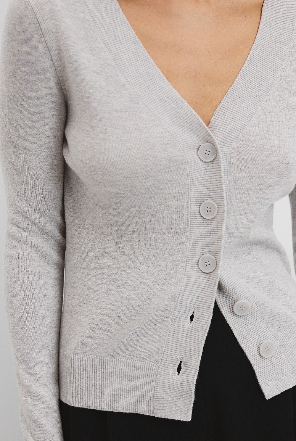 Australian Merino Wool Silk Cardigan