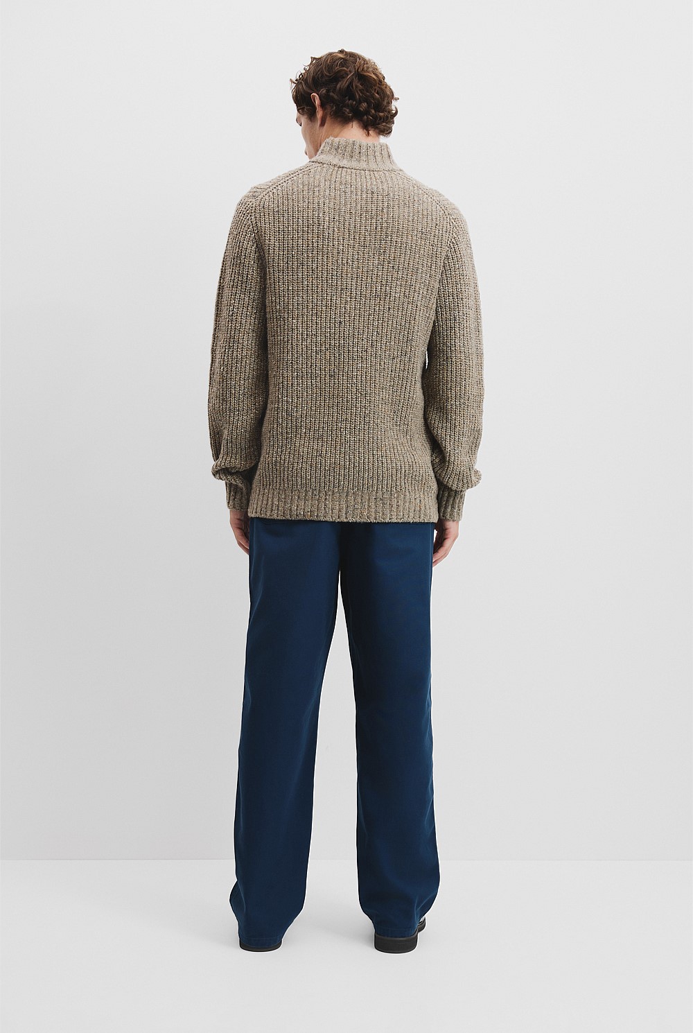 Merino Nep Half Zip Knit