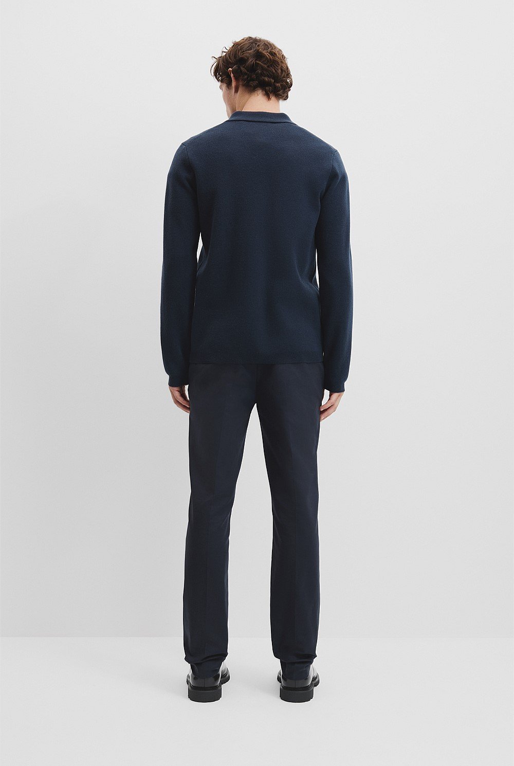 Boiled Australian Wool Zip Polo