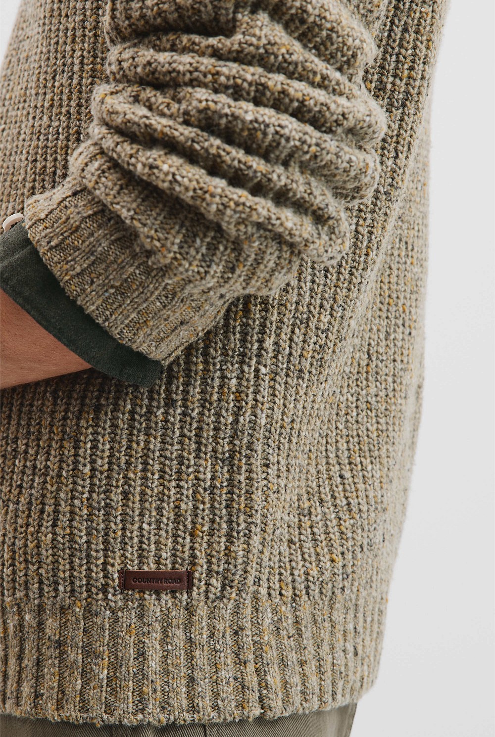 Merino Nep Crew Knit